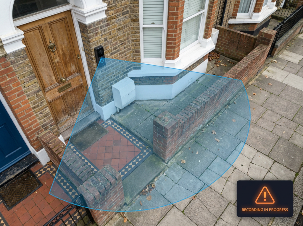 Video doorbell field of view extending beyond UK property boundary — GDPR risk