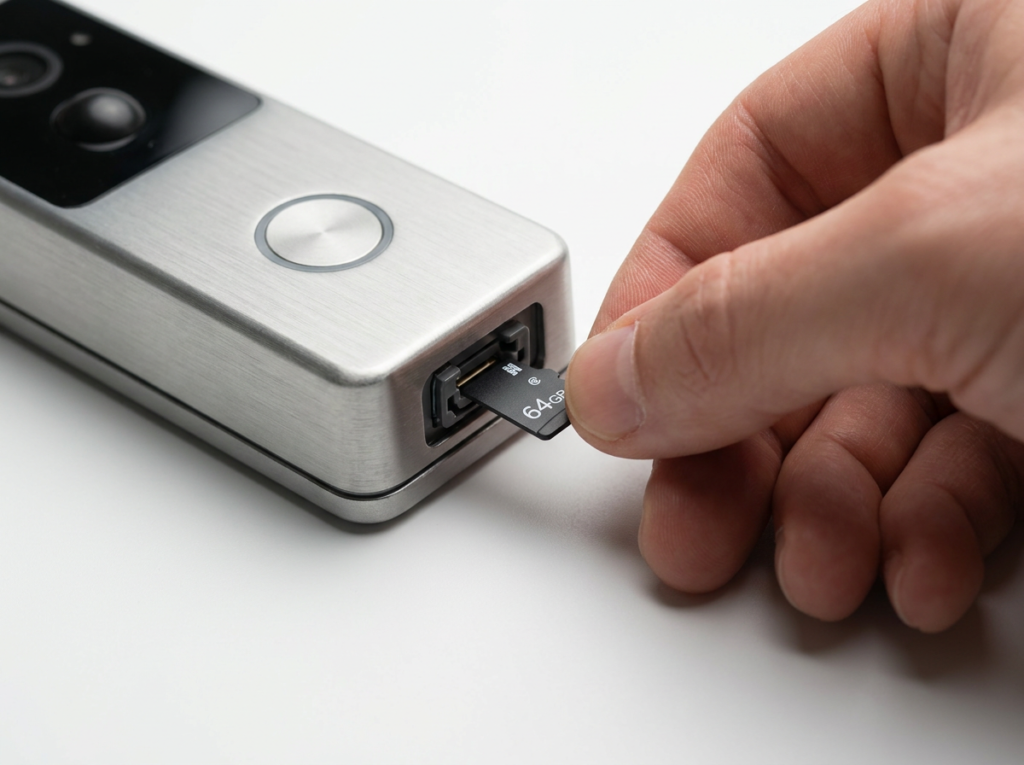 video doorbell without internet - local storage microSD card offline recording