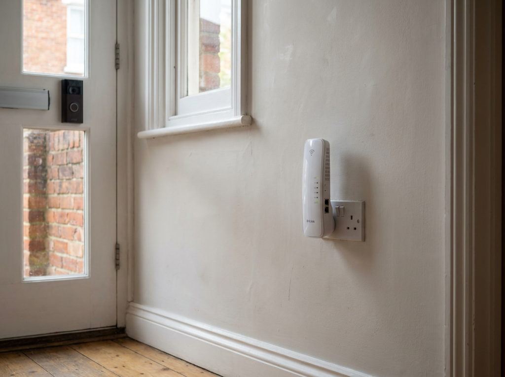 wifi extender for video doorbell UK hallway near front door