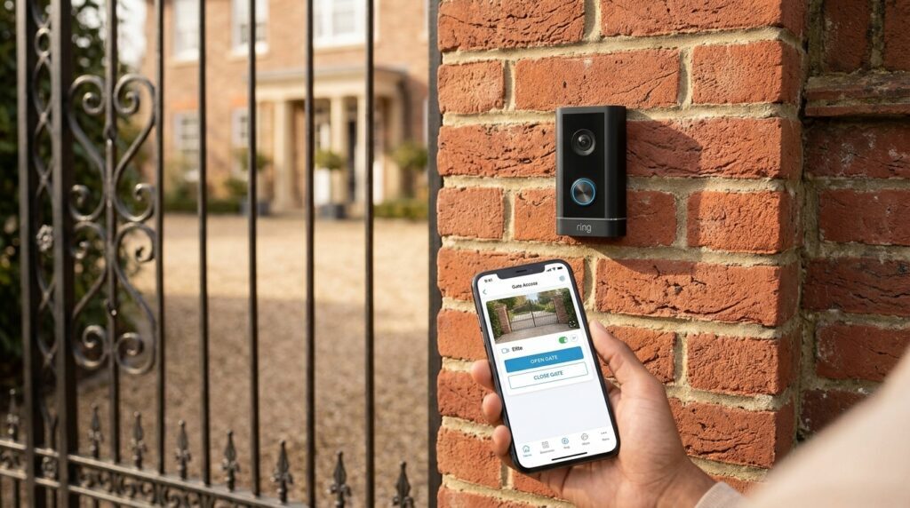 ring wired doorbell elite 4k remote gate access